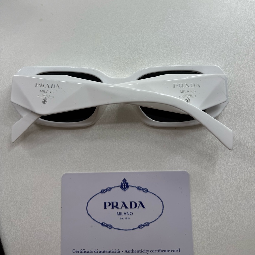 Prada White Sunglasses with Black Case - Picture 5 of 5